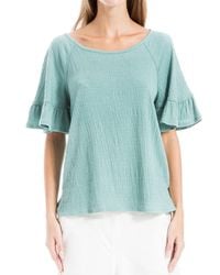 Max Studio - Flutter Sleeve Top - Lyst