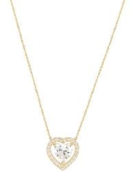 Gabi Rielle - Color Forward 14k Vermeil Crystal Halo Heart Necklace - Lyst