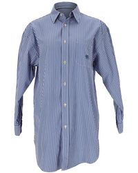 Etro - Striped Logo-Embroidered Shirt, Size It (Authentic Pre-Loved) - Lyst