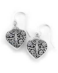 Samuel B. - Silver Heart Earrings - Lyst