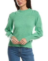 Forte - Gathered Shoulder Crewneck Cashmere Sweater - Lyst