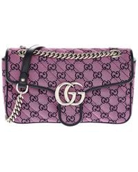 Gucci - GG Marmont Small Canvas Shoulder Bag - Lyst