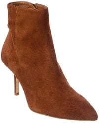 L'Agence - Aimee Suede Bootie - Lyst