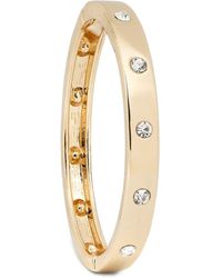 Saachi - Studded Hinged Bangle Bracelet - Lyst
