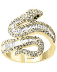 Effy Fine Jewelry - 14K 1.12 Ct. Tw. Diamond & Emerald Ring - Lyst