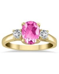Gem Spark - 14K 1.98 Ct. Tw. Diamond & Topaz Ring - Lyst