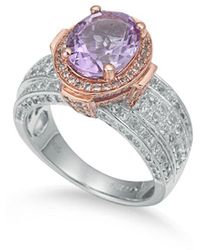 Suzy Levian - Two-Tone 4.90 Ct. Tw. Gemstone Statement Ring - Lyst