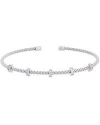 Meshmerise - 18K Plated 0.15 Ct. Tw. Diamond Mesh Bangle - Lyst