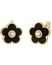 Gabi Rielle - Femme Felling 14K Plated Agate Cz Post Earrings - Lyst