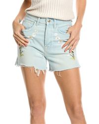 7 For All Mankind - Ruby Sun Blue Easy Short - Lyst