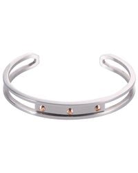 jean claude - Stainless Steel Cz Bangle Bracelet - Lyst