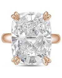 Diana M. Jewels - Diana M. 18K Rose 15.00 Ct. Tw. Lab-Grown Diamond Solitaire Ring - Lyst