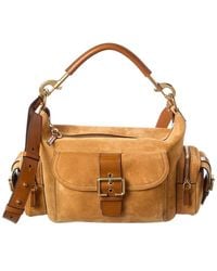 Chloé - Medium Double Carry Suede & Leather Shoulder Bag - Lyst
