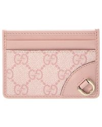 Gucci - Gg Logo Leather Card Holder - Lyst