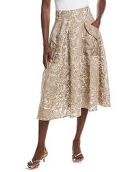 Gracia - Organza Flocked Velvet Print Skirt - Lyst