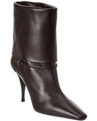 Saint Laurent - Vicky 90 Leather Bootie - Lyst
