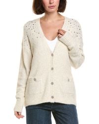 KARL LAGERFELD - Embellished Shoulder Cardigan - Lyst
