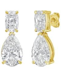 Diana M. Jewels - Diana M. 14K 8.00 Ct. Tw. Lab-Grown Diamond Drop Earrings - Lyst