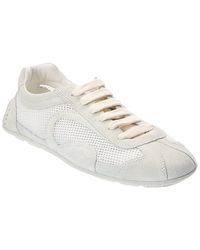Prada - Montecarlo Suede & Mesh Sneaker - Lyst