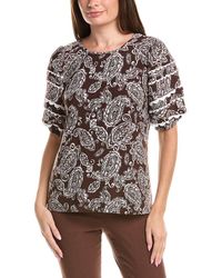 Jones New York - Elbow Rick Rack Sleeve Top - Lyst