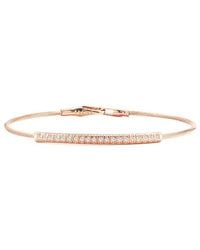 Reiss - 14K Rose 0.19 Ct. Tw. Diamond Wire Bracelet - Lyst