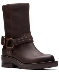 Clarks - Rebelle Up Leather Moto Boot - Lyst