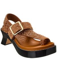 Loewe - Ease Suede Sandal - Lyst