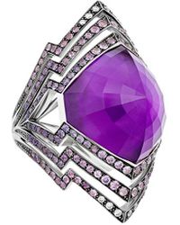 Stephen Webster Lady Stardust 18k 1.86 Ct. Tw. Diamond & Sapphire Ring - Purple