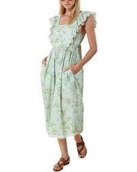 Hale Bob - Printed Eyelet Midi Dress - Lyst