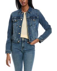 7 For All Mankind - Cropped Trucker Jacket - Lyst
