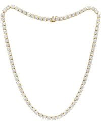 Diana M. Jewels - 18K 16.00 Ct. Tw. Diamond Tennis Necklace - Lyst