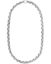Italian Silver - Cable Inlay Rolo Chain Link Necklace - Lyst