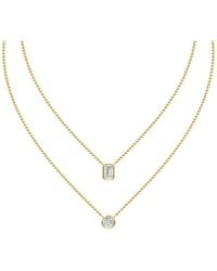 Lab Grown Diamonds - 18K Plated 2.55 Ct. Tw. Lab-Grown Diamond Necklace - Lyst