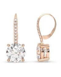 Lab Grown Diamonds - 14K Rose 2.20 Ct. Tw. Lab-Grown Diamond Earrings - Lyst
