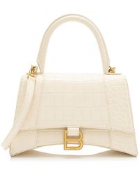 Balenciaga - Shiny Croc-Embossed Calfskin Hourglass Small Top Handle (Authentic Pre-Loved) - Lyst