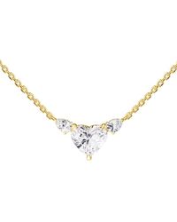 Lab Grown Diamonds - 18K Vermeil 3.12 Ct. Tw. Lab-Grown Diamond Pendant Necklace - Lyst