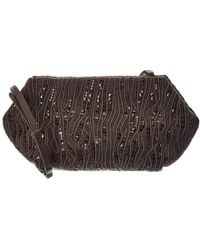 Brunello Cucinelli - Canvas & Leather Shoulder Bag - Lyst