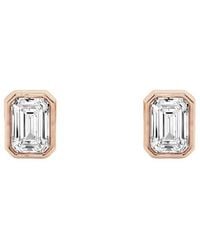 Lab Grown Diamonds - 14K Rose 1.00 Ct. Tw. Lab-Grown Diamond Studs - Lyst