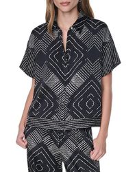 DKNY - Drop-Shoulder Printed Top - Lyst