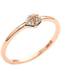 Kendra Scott 14k Rose Gold Diamond Fazia Ring - White