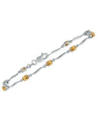 Gemstones - 1.59 Ct. Tw. Diamond & Citrine Bracelet - Lyst
