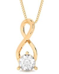 Amairah - 14K Rose 3.00 Ct. Tw. Lab-Grown Diamond Pendant Necklace - Lyst