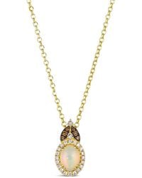 Le Vian - Le Vian Neopolitan Opal 14k 0.84 Ct. Tw. Diamond & Opal Pendant Necklace - Lyst