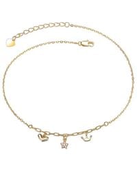 Rachel Glauber - 14K Plated Cz Chain Bracelet - Lyst
