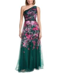 Rene Ruiz - One-Shoulder 3D Applique Floral A-Line Gown - Lyst