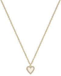 Gabi Rielle - 14K Over 10Mm Pearl Cz Heart Necklace - Lyst
