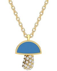 Gabi Rielle - 14k Over Silver Turquoise Agate Cz Stackable Necklace - Lyst