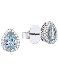 Gregg Ruth - 18K 1.30 Ct. Tw. Diamond & Aquamarine Earring - Lyst