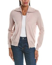 N.Peal Cashmere - Cashmere-Blend Full Zip Cardigan - Lyst