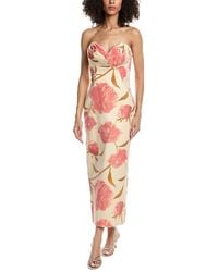 Lela Rose - Draped Bust Sheath Dress - Lyst